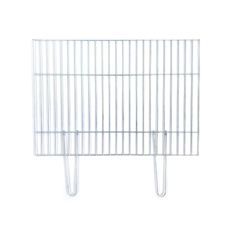 Chromuotos grilio konstrukcijos grotelės 70x50 - sulankstomos rankenos