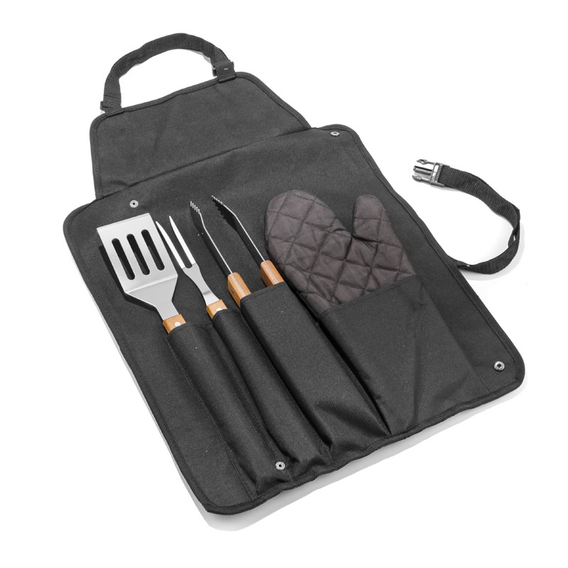 Prijuostė ir kepsninės reikmenys - 5 vnt