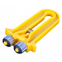 Tvirtas geltonos spalvos plastikinis vielos įtempiklis