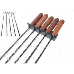 Grilio rinkinys su šakėmis 150 cm + kabykla + atramos 5 vnt