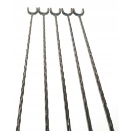 Grilio rinkinys su šakėmis 150 cm + kabykla + atramos 5 vnt