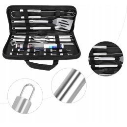 Kepsninės komplektas, grilio reikmenys, dėklas, 25 vnt