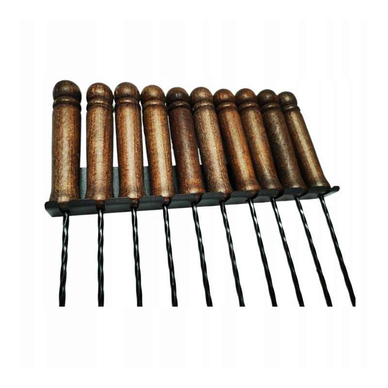 Nerūdijančio plieno ugnies lazdos, galai, 150cm pakaba