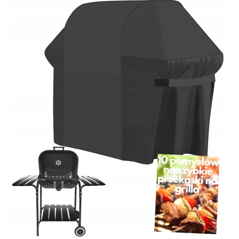 Dangtis dujinės anglies griliui, patvarus, 131 x 147 x 74, atsparus dangtelis