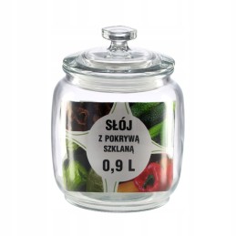 Maisto indas, indelis meduoliams, saldainiams, konservams, stiklinė, 0,9l