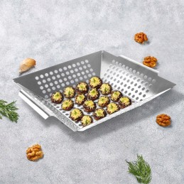 Grilio lėkštė, padėklas, plieninis grilio krepšelis nemokamai!