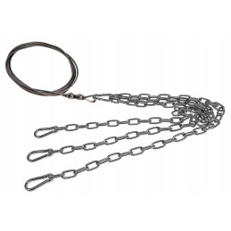 300cm virvė, 3x60cm grandinėlė grotelėms, nerūdijančio plieno trikojo rinkinys