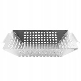 Krepšelis, lėkštė, grilio padėklas, perforuota keptuvė