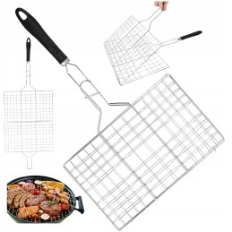 Grilio grotelės mėsai, žuviai, daržovėms, uždaras krepšelis, kepimo grotelės, 23x36 cm