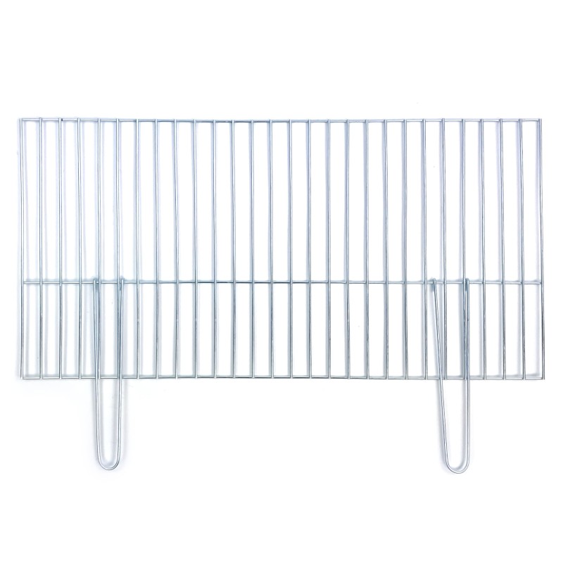 Grilio grotelės 80x40, chromuotos - atlenkiamos rankenos