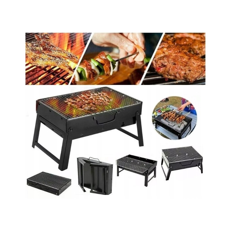 Turistinis grilis su anglimis, nešiojamas lagaminas, grotelės