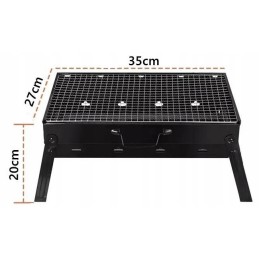 Turistinė kepsninė su anglimis, nešiojamas lagaminas, grotelės, puikiai tinka stovyklavimui