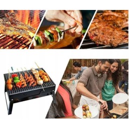 Turistinė kepsninė su anglimis, nešiojamas lagaminas, grotelės, puikiai tinka stovyklavimui