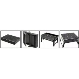 Turistinė kepsninė su anglimis, nešiojamas lagaminas, grotelės, puikiai tinka stovyklavimui