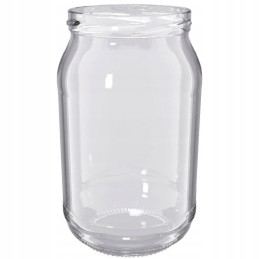 6x 0,9l 900ml stiklainis su spalvingu dangteliu