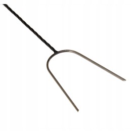 Dešros šakutės 120 cm, antgaliai iš nerūdijančio plieno, 10 vnt., plius kabykla ir atramos.