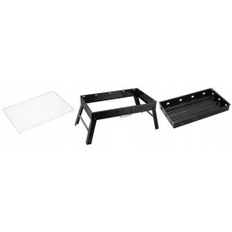 Turistinis grilis su anglimis, nešiojamas lagaminas, grotelės