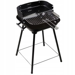 Sodo kepsninė iškylai, reguliuojamos grotelės, 33 x 33 cm, juodos