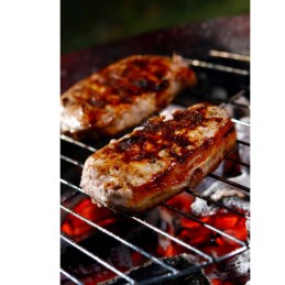 Sodo kepsninė iškylai, reguliuojamos grotelės, 33 x 33 cm, juodos