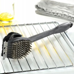 3 viename bbq gefu grilio valymo šepetys