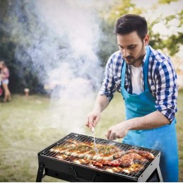 Nešiojama medžio anglies kepsninė, sulankstomas, ištraukiamas turistinis lagaminas