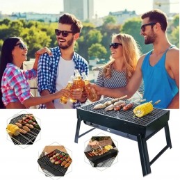 Nešiojama medžio anglies kepsninė, sulankstomas, ištraukiamas turistinis lagaminas