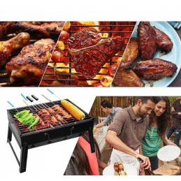 Nešiojama medžio anglies kepsninė, sulankstomas, ištraukiamas turistinis lagaminas