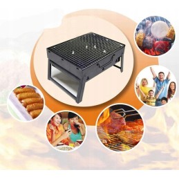 Nešiojama medžio anglies kepsninė, sulankstomas, ištraukiamas turistinis lagaminas