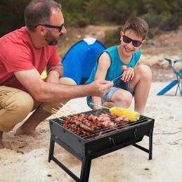 Nešiojama medžio anglies kepsninė, sulankstomas, ištraukiamas turistinis lagaminas