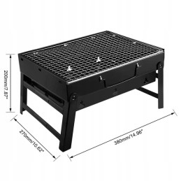 Nešiojama medžio anglies kepsninė, sulankstomas, ištraukiamas turistinis lagaminas