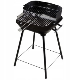 Sodo kepsninė iškylai, reguliuojamos grotelės, 33 x 33 cm, juodos