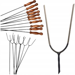 Šakės, grilio lazdelės, 125 cm, 10 vnt! - laikina akcija!