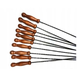 Šakės, grilio lazdelės, 125 cm, 10 vnt! - laikina akcija!