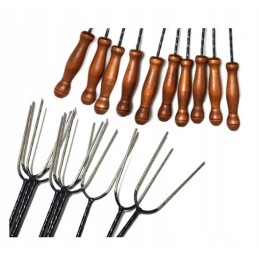 Šakės, grilio lazdelės, 125 cm, 10 vnt! - laikina akcija!