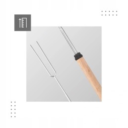 ⭐⭐Židinio grotelių šakutė iš nerūdijančio plieno 80 cm 10 vnt mark Adler rinkinys 1.0⭐⭐