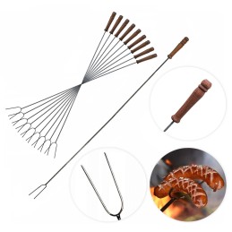 ⭐⭐Šakučių pagaliukai laužo dešrelių grilio pagaliukams 130 cm x 6 vnt.⭐⭐