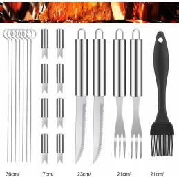 Kepsninės komplektas, grilio reikmenys, dėklas, 25 vnt