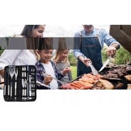 Kepsninės komplektas, grilio reikmenys, dėklas, 25 vnt