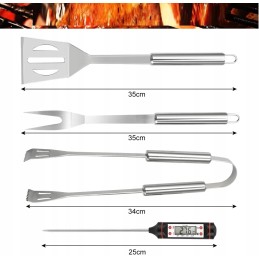 Kepsninės komplektas, grilio reikmenys, dėklas, 25 vnt