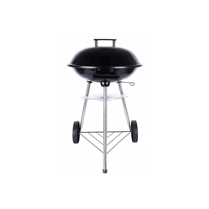 Sferinės grotelės 16 juodos su dangteliu ir pelenine