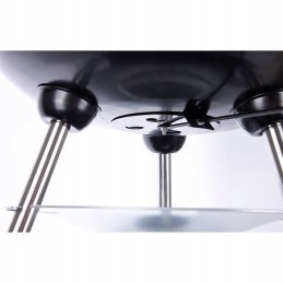 Sferinės grotelės 16 juodos su dangteliu ir pelenine