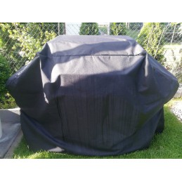 Didelis dangtelis sodo griliui stiprus atsparus juodas 165x118x60cm