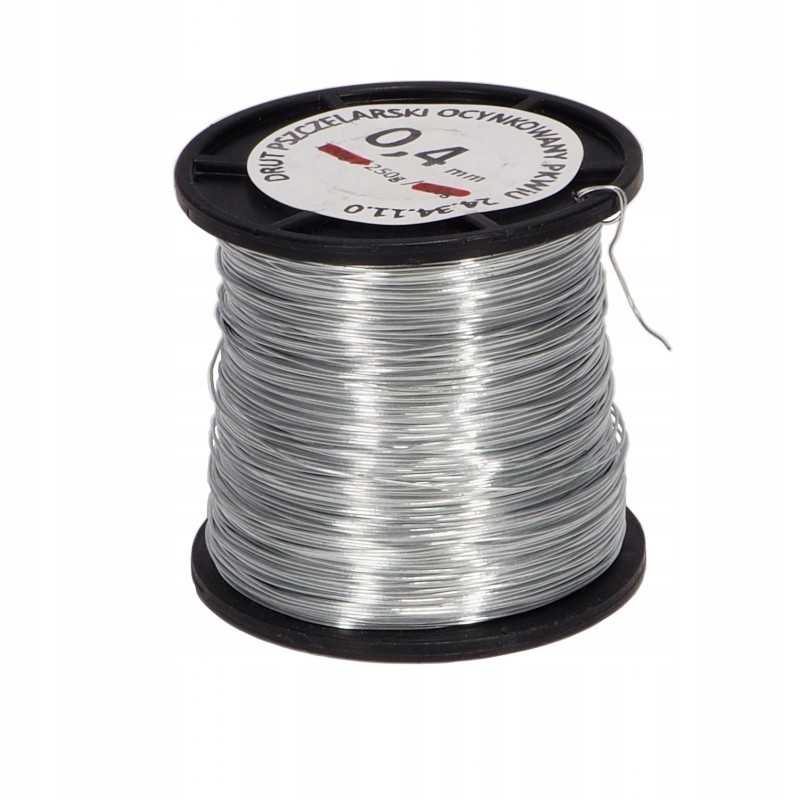 Bitininkystės viela rėmams 0,4mm 0,250g cinkuota