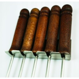 Nerūdijančio plieno laužo lazdos 140cm 5 vnt