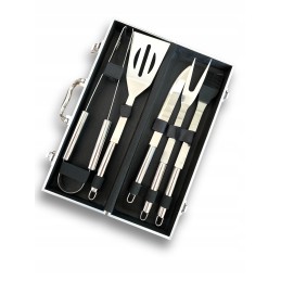 Dovanų rinkinys aukščiausios kokybės priedai BBQ grilio įrankių lagaminas