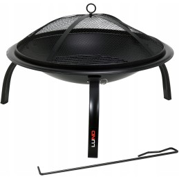 Plieninis židinys su atlenkiamomis kojelėmis, 56x39cm