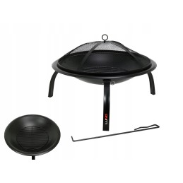 Plieninis židinys su atlenkiamomis kojelėmis, 56x39cm