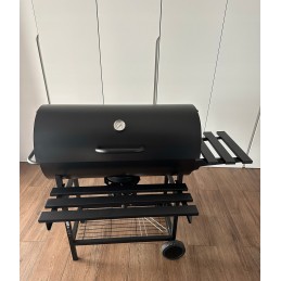 Apvalios anglies kepsninės ant ratų su dangteliu – apvalios