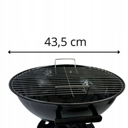 Didelės anglies grotelės su ratukais, uždara apvali peleninė