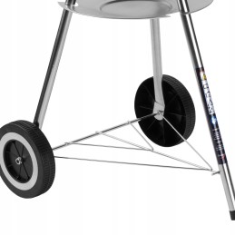 Apvalios anglies kepsninės ant ratų su dangteliu – apvalios